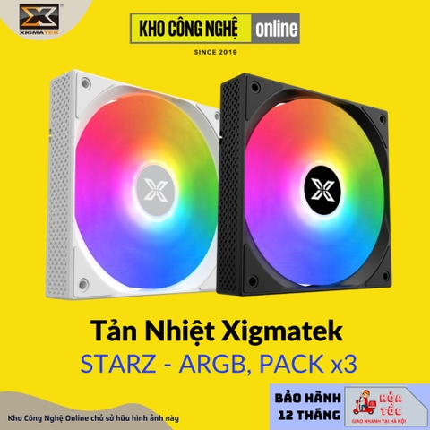Quạt tản nhiệt XIGMATEK STARZ / STARZ ARTIC - ARGB, PACK x 3