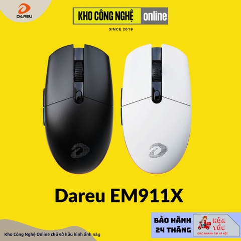 EM911X - Chuột không dây Gaming DAREU EM911X (RGB, Lightweight: 72g) - Hàng Chính Hãng