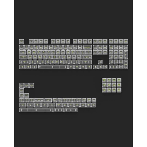 Bộ keycap AKKO trong suốt xuyên led AKKO Keycap set ASA Clear (PC / ASA-Clear profile / 155 nút)