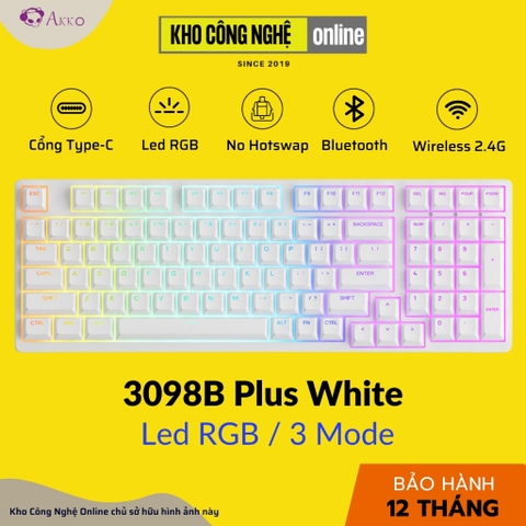 Bàn phím cơ AKKO 3098B Plus (Multimodes / RGB / Gasket mount)