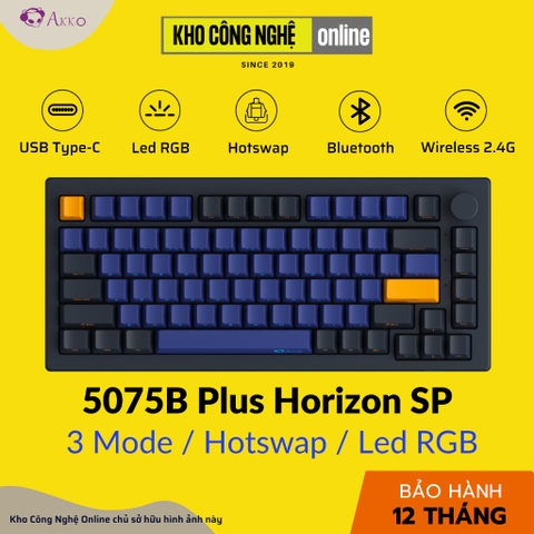 Bàn phím cơ AKKO 5075B Plus Dracula Castle (Multi-modes / RGB / Hotswap / Gasket mount)
