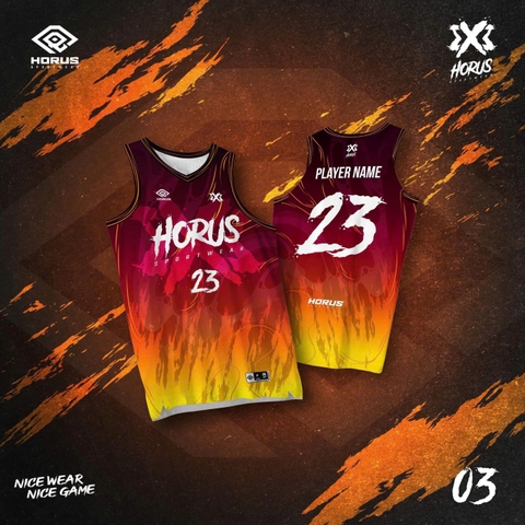Áo thi đấu 3x3 Premium combo 4-12 cái có sẵn (có số)