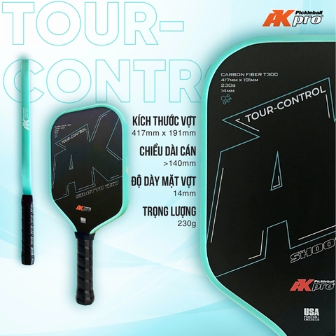 Vợt Pickleball Cần Thơ TOUR-CONTROL Carbon T300