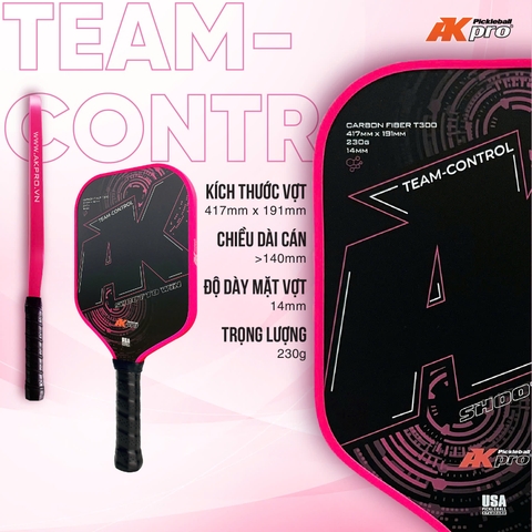 Vợt Pickleball Cần Thơ TEAM-CONTROL Carbon