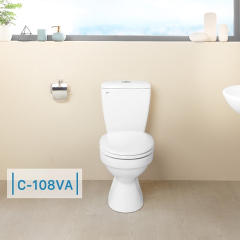 Bồn cầu 2 khối INAX C-108VA xả nhấn nắp thường - C108VA