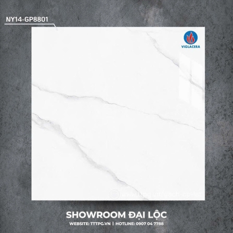 Gạch lát nền 80x80 bóng kính Viglacera NY14 GP8801