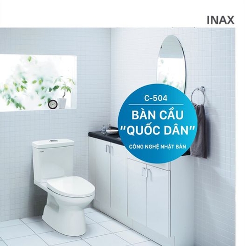 Bồn cầu 2 khối INAX AC-504VAN sứ chống bám bẩn Aqua Ceramic - AC504VAN