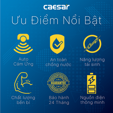 Xả tiểu Caesar A673 cảm ứng từ âm tường không cần dùng điện
