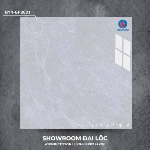 Gạch lát nền 80x80 bóng kính Viglacera NY4 GP8801