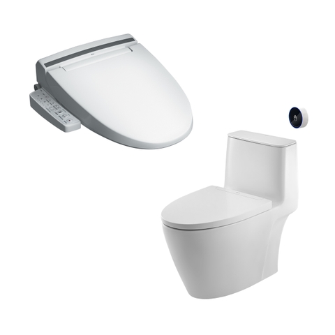 Bồn cầu 1 khối INAX ACT-902 xả cảm ứng nắp rửa CW-KB22AVN