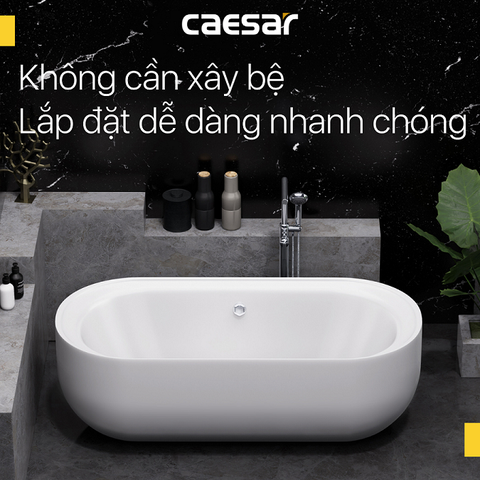 Bồn tắm dài Caesar MT3370 massage (loại chân yếm)