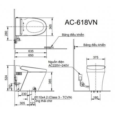 Bồn Cầu Thông Minh INAX AC-618VN