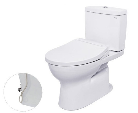 Bồn cầu 2 khối Toto CS320DRE2 nắp rửa TCW07S