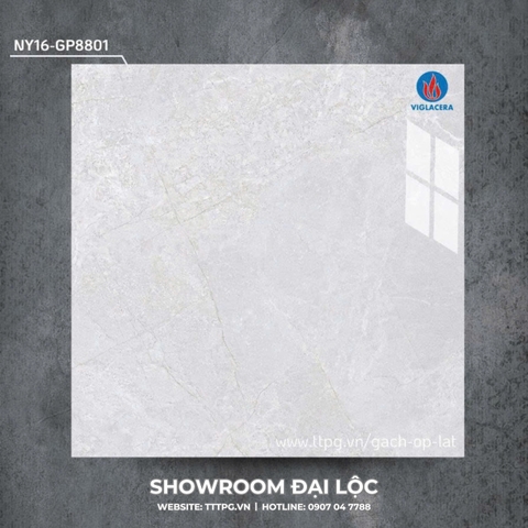 Gạch lát nền 80x80 bóng kính Viglacera NY16 GP8801