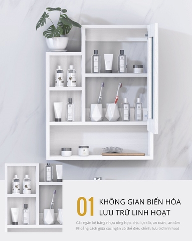 Tủ gương Caesar EM01100V