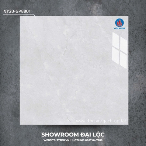 Gạch lát nền 80x80 bóng kính Viglacera NY20 GP8801