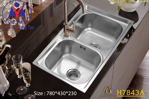 Chậu rửa chén Việt Mỹ H.7843A Inox 201