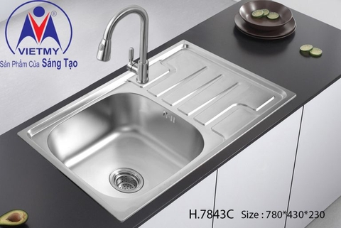 Chậu rửa chén Việt Mỹ H.7843C Inox 201