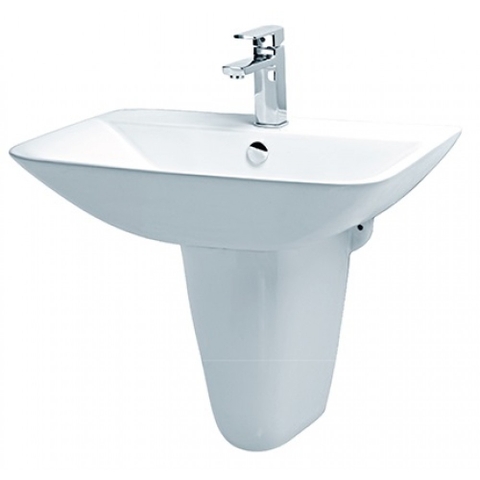 Lavabo chậu rửa mặt Caesar L2365 treo tường kèm chân