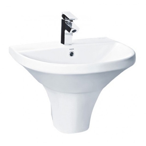 Lavabo chậu rửa mặt Toto LHT947CS treo tường chân ngắn