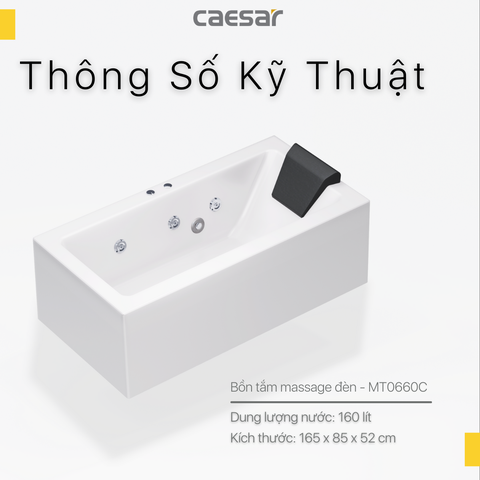 Bồn tắm lập thể Caesar MT0660C massage