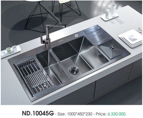Chậu rửa chén Việt Mỹ ND.10045G Inox 304 phủ nano
