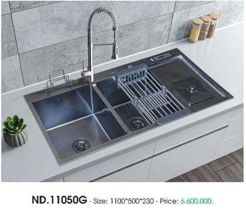 Chậu rửa chén Việt Mỹ ND.11050G Inox 304 phủ nano