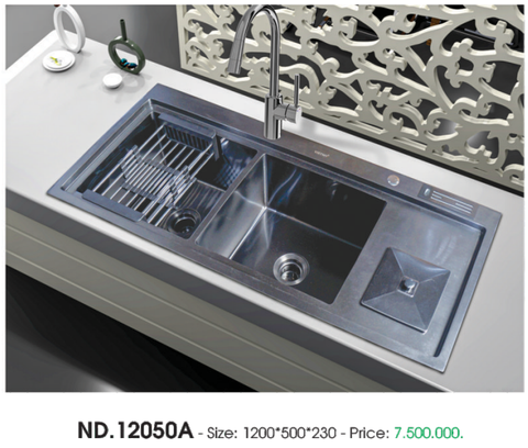 Chậu rửa chén Việt Mỹ ND.12050A Inox 304 phủ nano
