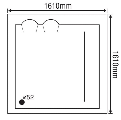 Bồn tắm đôi Euroca EU1-1616 dài 1m6