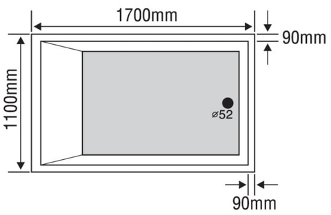 Bồn tắm đôi Euroca EU1-1711 dài 1m7