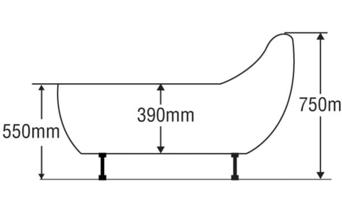 Bồn tắm dài 1 yếm Euroca EU3-1680