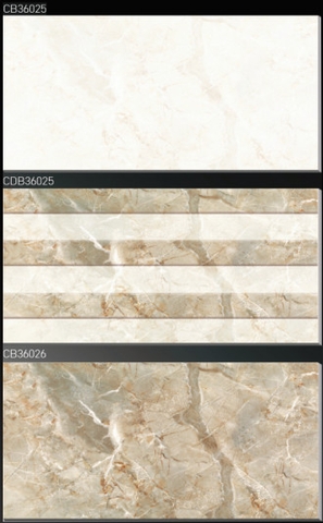 Gạch ốp tường Ceramic Bóng: C10-CB36025, C10-CDB36025, C10-CB36026