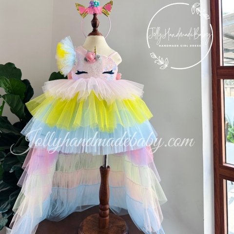 Unicorn Girl Tulle Dress | Baby Girl Birthday Dress | Cute Girl Dress With Headband