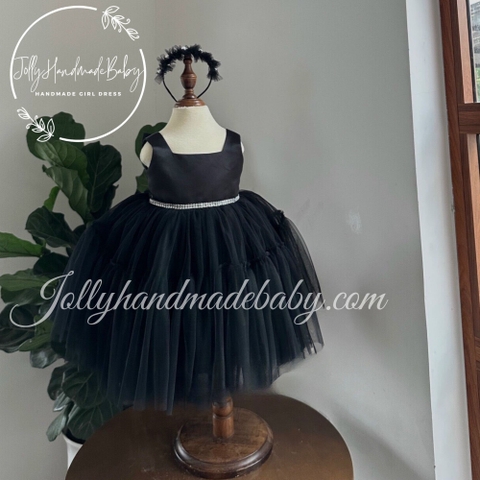 Black satin dress | Black tutu dress | Toddler girl dress | Baby girl dress special occasion | Princess girl dress