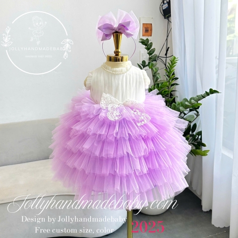 Lavender Girls Dress  - Custom Size And Color