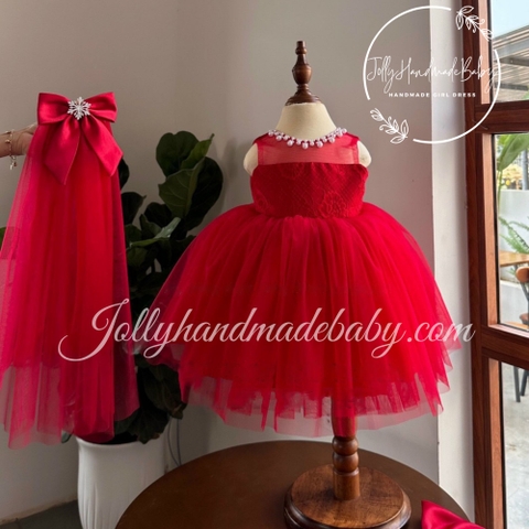 Tulle Red Dress For Baby Birthday | 1st Birthday Gift | Princess Dress