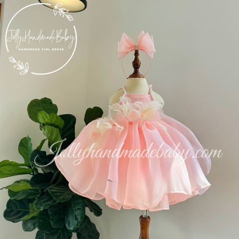 Peach Girl Dress | Party Organza Dress | Baby Birthday Dress | Toddler Girl Dress | Princess Girl Dress | Organza Girl Dress | Occasion Dress