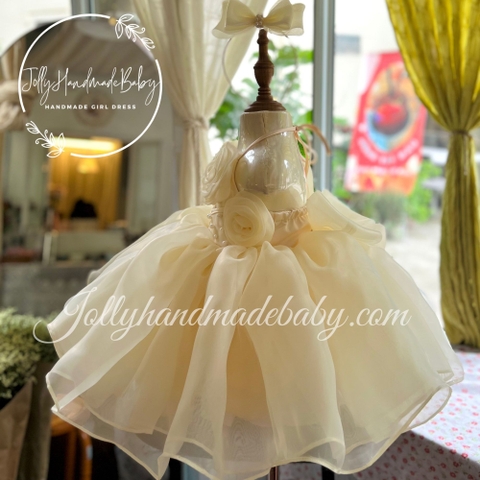 Ivory Girl Dress | Party Organza Dress | Baby Birthday Dress | Toddler Girl Dress | Princess Girl Dress | Organza Girl Dress | Occasion Dress