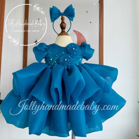Baby frock blue colour sales