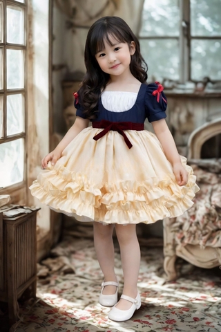 Baby Princess Tulle Dress – Handmade Fairy Costume with Hair Bow