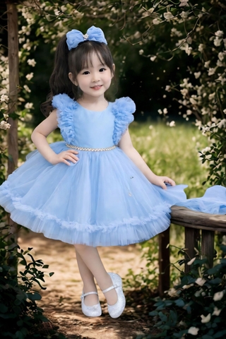 Blush Blue Fairy Dream Dress – Tulle Birthday Girl Dress