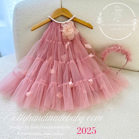 Dusty Rose Tulle Summer Girl Dress