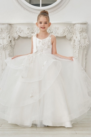 Bridesmaid dress, Toddler Dress, Vintage Satin Wedding Party Dress, Custom Size