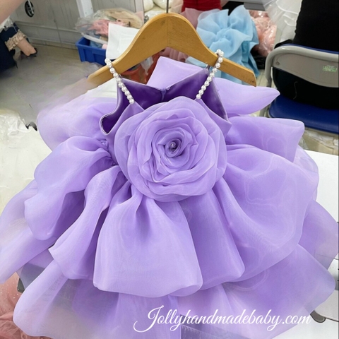 Girls Flower Fluffy Dress | Lavender Baby Organza Dress | Celebrating Your Girl’s Special Day