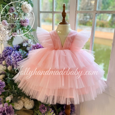 Girls Pink Dress | Pink dress for baby | Girls 1st birthday dress | Puffy tulle baby dress | Tutu dress for kids