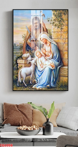 Tranh treo tường đơn dọc canvas Tráng gương thiên chúa giáo (tỷ lệ 2:3) -2