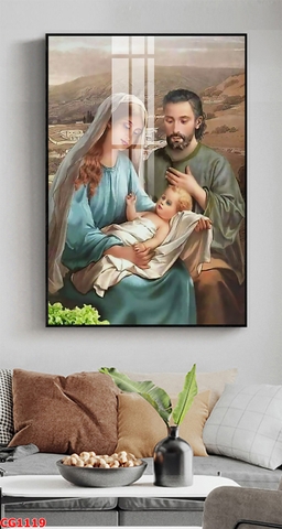 Tranh treo tường đơn dọc canvas Tráng gương thiên chúa giáo (tỷ lệ 2:3) -1