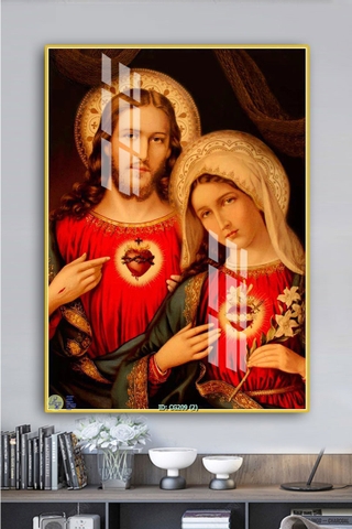 Tranh treo tường đơn dọc canvas Tráng gương thiên chúa giáo (tỷ lệ 2:3) -6