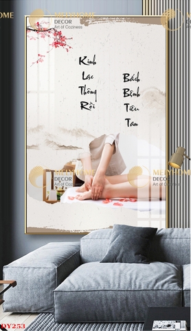 Tranh treo tường đơn dọc Canvas Tráng gương Gội Đầu Dưỡng Sinh (tỷ lệ 2:3) -8