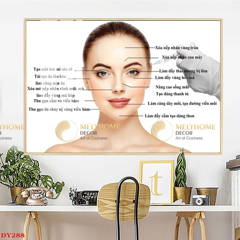 Tranh treo tường đơn dọc canvas Tráng gương spa thẩm mỹ viện  (tỷ lệ 2:3) -6